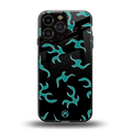 lil blue flames back phone cover | glass case for iphone 15 pro max