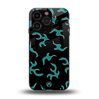 lil blue flames back phone cover | glass case for iphone 14 pro