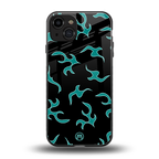 lil blue flames back phone cover | glass case for iphone 15