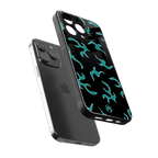lil blue flames back phone cover | glass case for iphone 14 pro