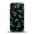 lil blue flames back phone cover | glass case for iphone 16 plus