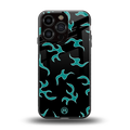lil blue flames back phone cover | glass case for iphone 16 pro