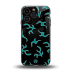 lil blue flames back phone cover | glass case for iphone 16 pro