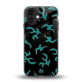 lil blue flames back phone cover | glass case for iphone 16
