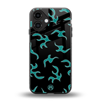 lil blue flames back phone cover | glass case for iphone 16