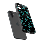 lil blue flames back phone cover | glass case for iphone 16