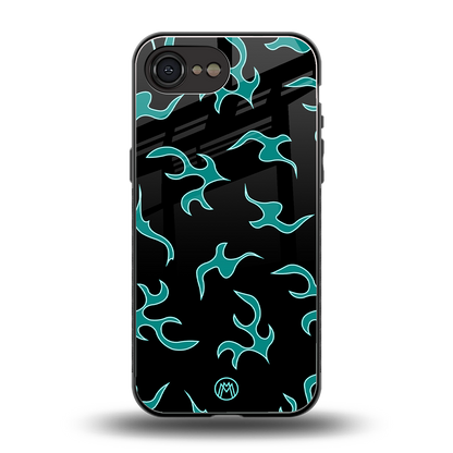 lil blue flames back phone cover | glass case for iphone 16e