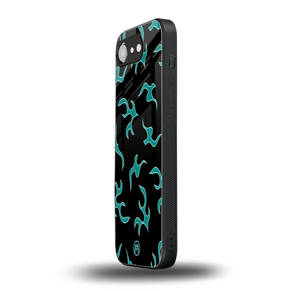 lil blue flames back phone cover | glass case for iphone 16e