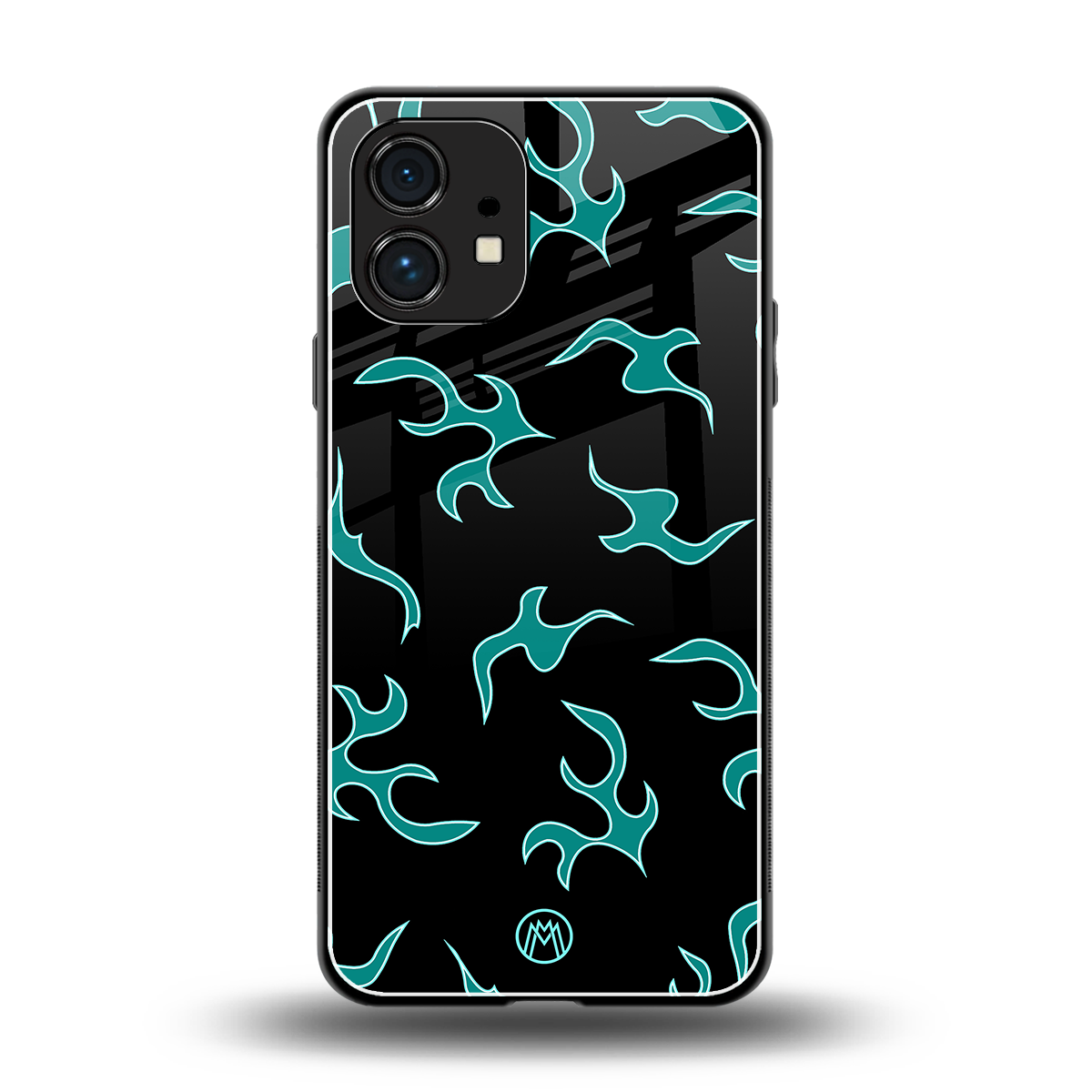 lil blue flames back phone cover | glass case for nothing phone 1