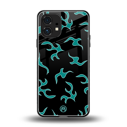 lil blue flames back phone cover | glass case for nothing phone 1