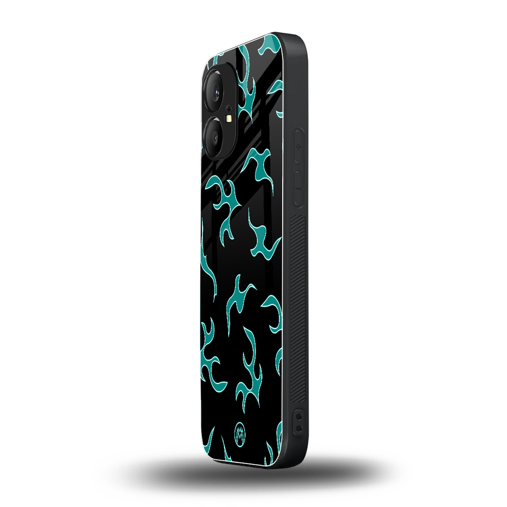 lil blue flames back phone cover | glass case for nothing phone 1