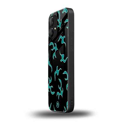 lil blue flames back phone cover | glass case for nothing phone 1