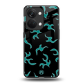 lil blue flames back phone cover | glass case for oneplus nord 3