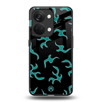 lil blue flames back phone cover | glass case for oneplus nord 3