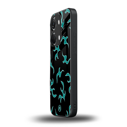 lil blue flames back phone cover | glass case for oneplus nord 3