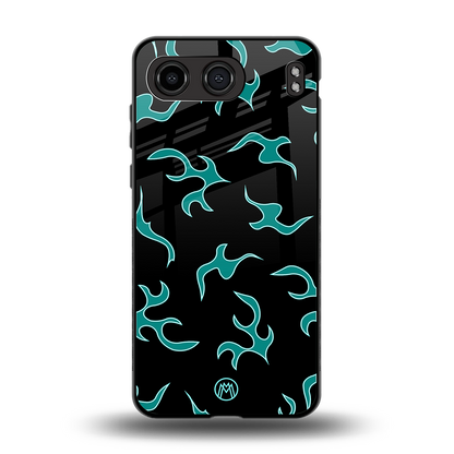 lil blue flames back phone cover | glass case for oneplus nord 4