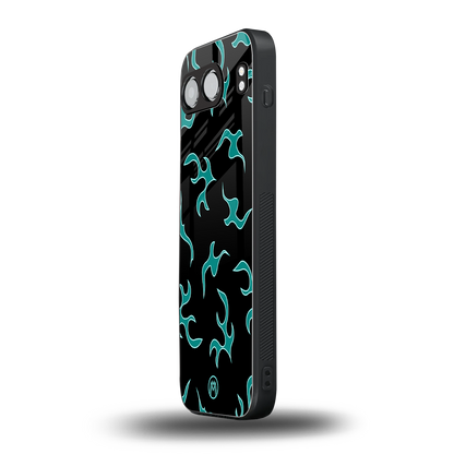 lil blue flames back phone cover | glass case for oneplus nord 4