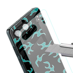 lil blue flames back phone cover | glass case for oneplus nord 4
