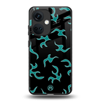 lil blue flames back phone cover | glass case for oneplus nord ce 3