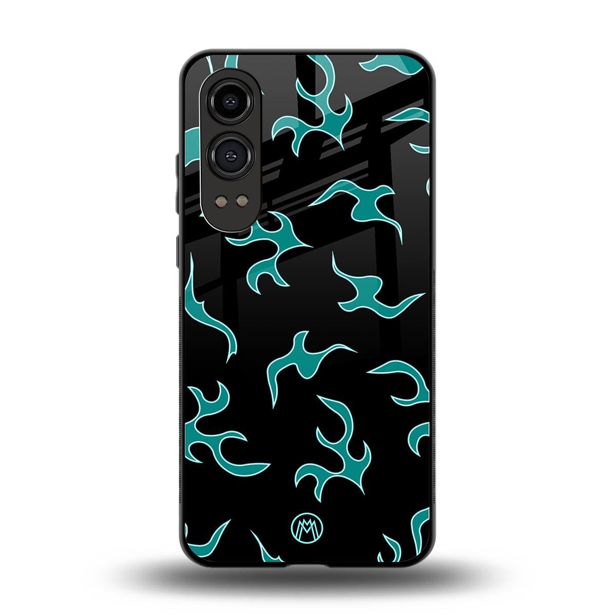 lil blue flames back phone cover | glass case for oneplus nord ce 4 lite