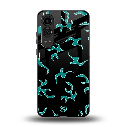 lil blue flames back phone cover | glass case for oneplus nord ce 4 lite