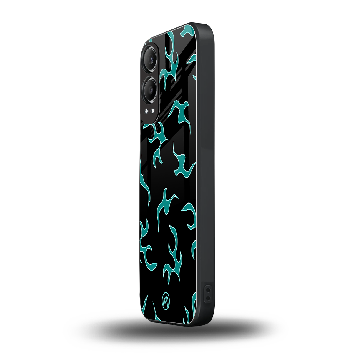 lil blue flames back phone cover | glass case for oneplus nord ce 4 lite