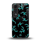 lil blue flames back phone cover | glass case for oneplus nord ce 4