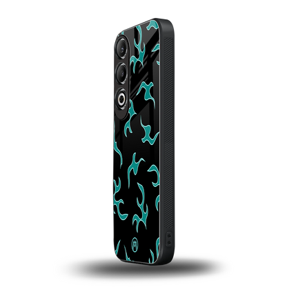 lil blue flames back phone cover | glass case for oneplus nord ce 4