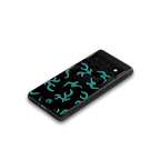 lil blue flames back phone cover | glass case for google pixel 6 pro