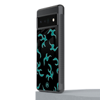 lil blue flames back phone cover | glass case for google pixel 6 pro