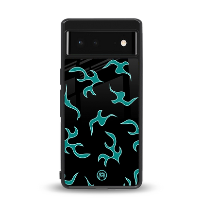 lil blue flames back phone cover | glass case for Google Pixel 6A