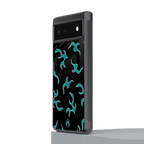 lil blue flames back phone cover | glass case for google pixel 6