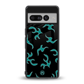 lil blue flames back phone cover | glass case for google pixel 7 pro