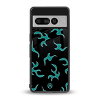 lil blue flames back phone cover | glass case for google pixel 7 pro