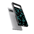 lil blue flames back phone cover | glass case for google pixel 7 pro