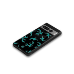 lil blue flames back phone cover | glass case for google pixel 7 pro