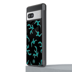 lil blue flames back phone cover | glass case for Google Pixel 7A