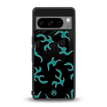 lil blue flames back phone cover | glass case for google pixel 8 pro