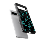 lil blue flames back phone cover | glass case for google pixel 8 pro