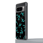 lil blue flames back phone cover | glass case for google pixel 8 pro