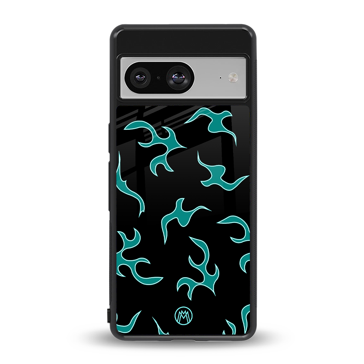 lil blue flames back phone cover | glass case for Google Pixel 8
