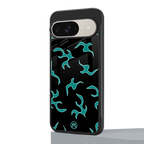 lil blue flames back phone cover | glass case for google pixel 9