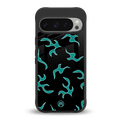 lil blue flames back phone cover | glass case for google pixel 9 pro xl