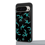 lil blue flames back phone cover | glass case for google pixel 9 pro xl