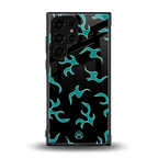 lil blue flames back phone cover | glass case for samsung galaxy s24 ultra