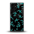 lil blue flames back phone cover | glass case for samsung galaxy s25 ultra