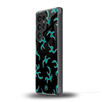 lil blue flames back phone cover | glass case for samsung galaxy s25 ultra