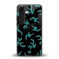 lil blue flames back phone cover | glass case for samsung galaxy s24