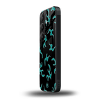 lil blue flames back phone cover | glass case for samsung galaxy s24