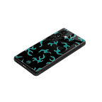 lil blue flames back phone cover | glass case for samsung galaxy s24